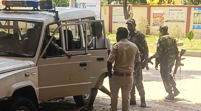 Police taking accused into custody.