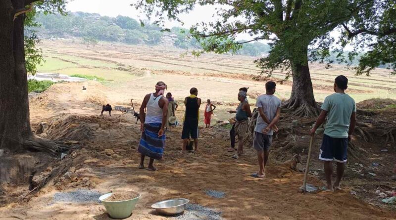 Villagers built road through voluntary labor