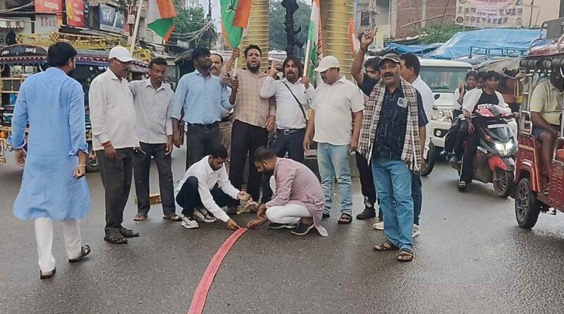 Congress victory march in Gumla