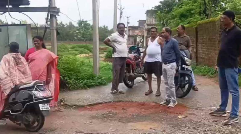 road in Chater Basti of Gumla